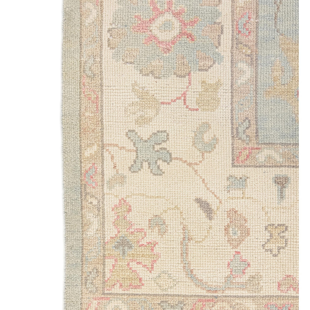 Pacific Ushak 43703 Sky Blue Ivory Transitional Hand Knotted Rug