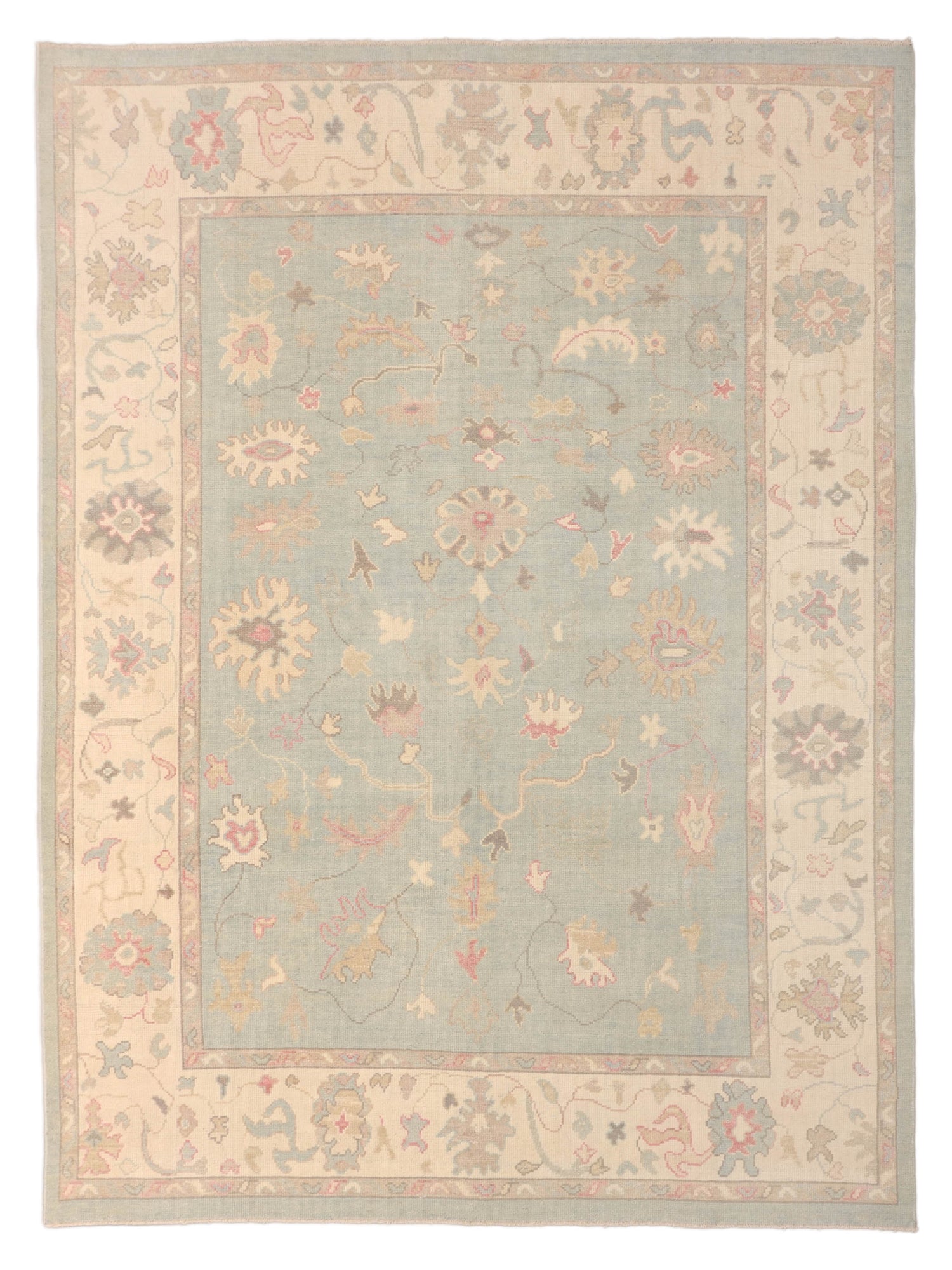 Pacific Ushak  Sky Blue Ivory Transitional
