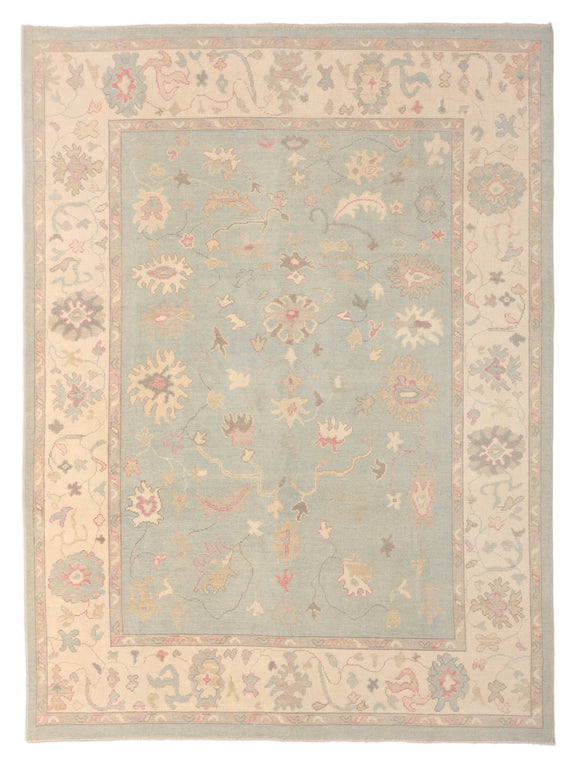 Pacific Ushak  Sky Blue Ivory Transitional