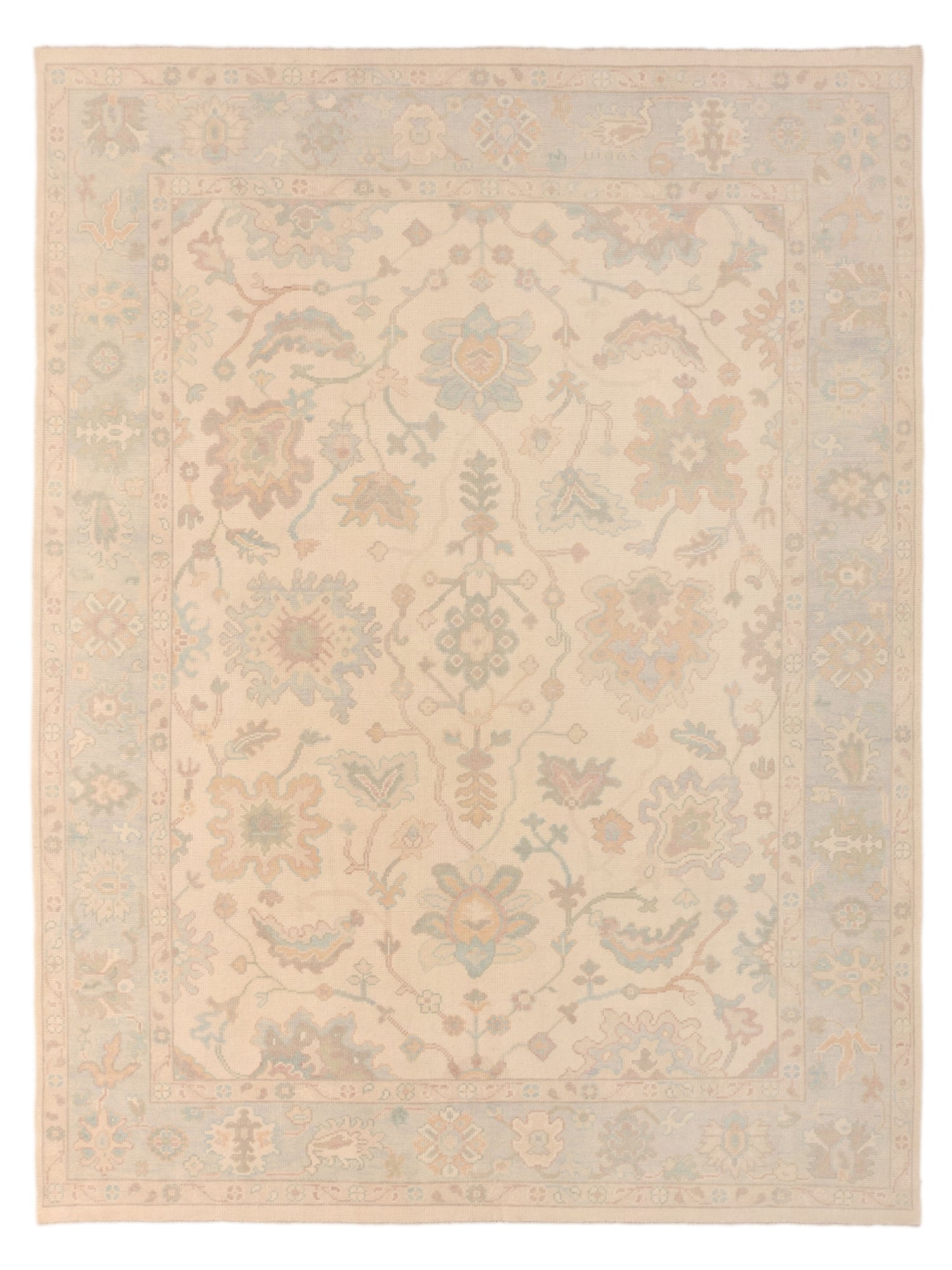 Pacific Ushak  Ivory Sky Blue Transitional