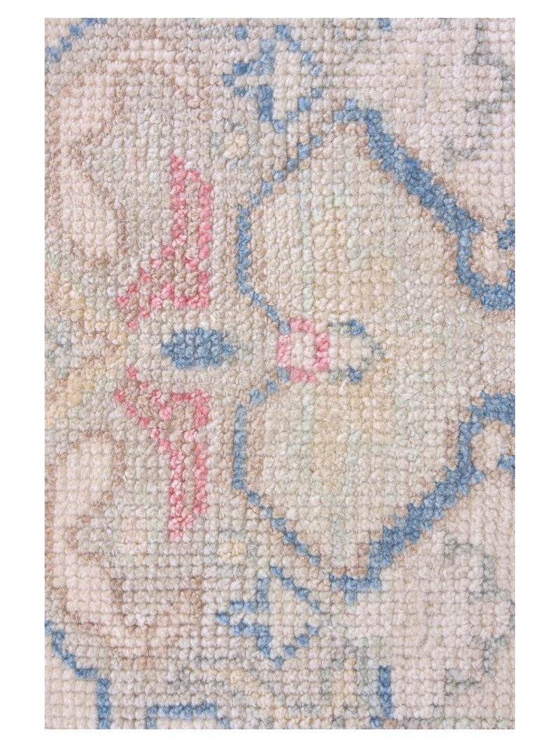 Pacific Ushak 43708 Ivory Blue Transitional Hand Knotted Rug