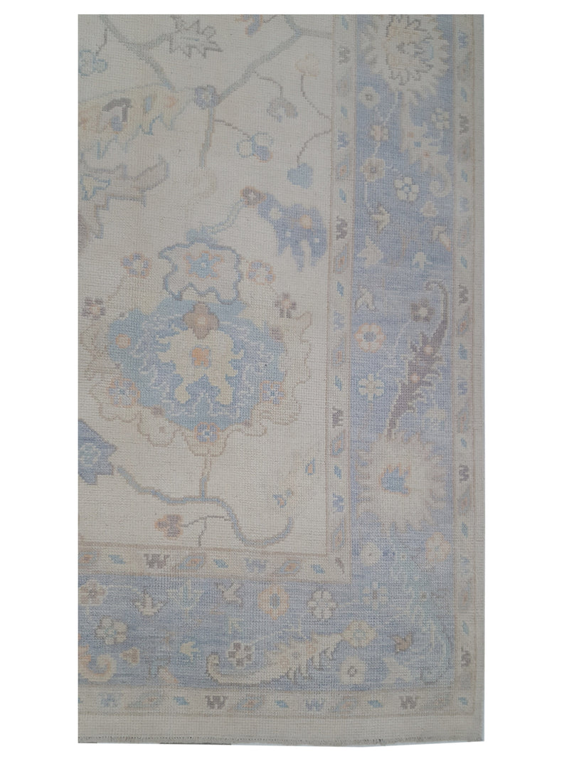 Pacific Ushak 43710 Ivory Lt.Grey Transitional Hand Knotted Rug