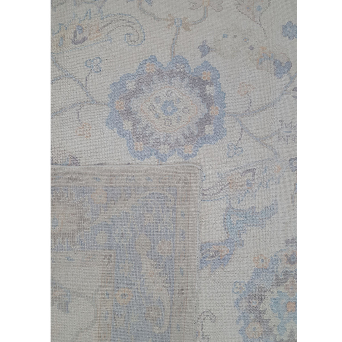 Pacific Ushak 43710 Ivory Lt.Grey Transitional Hand Knotted Rug