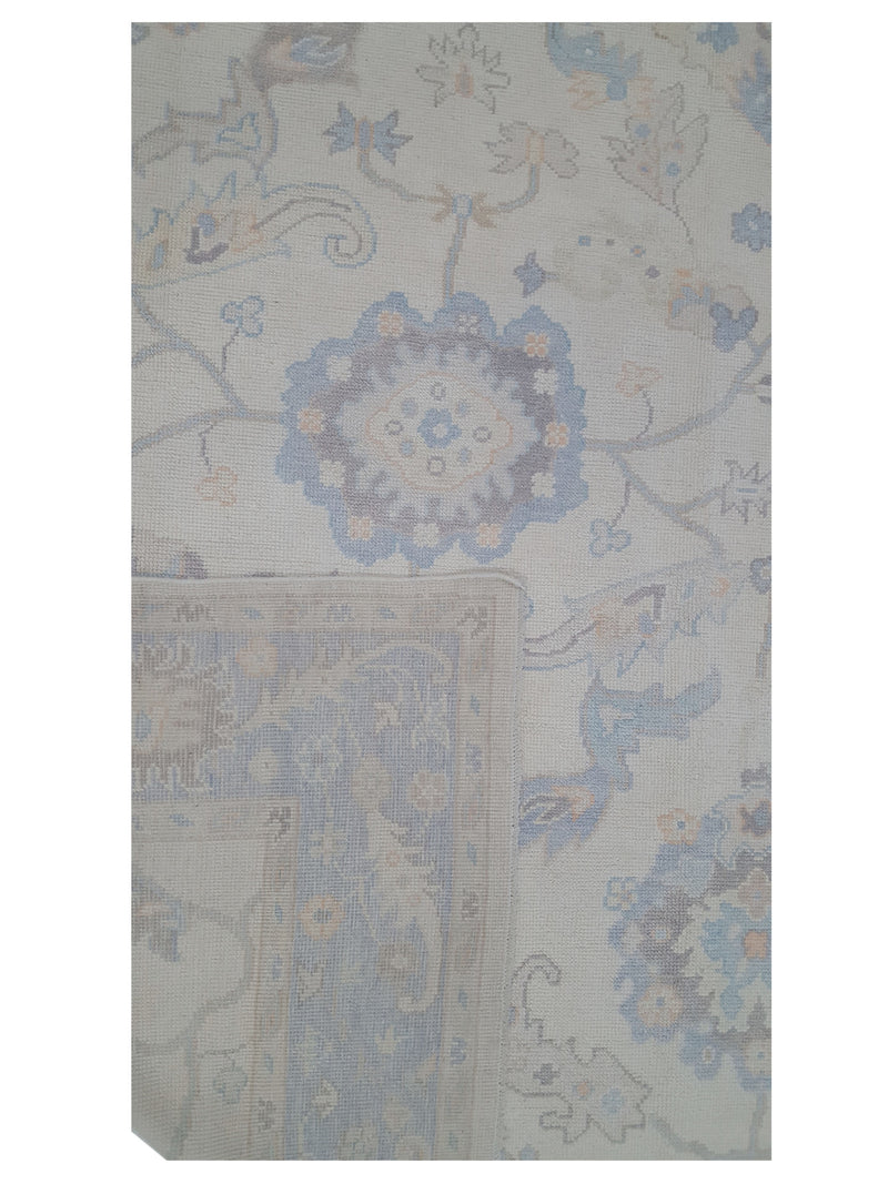 Pacific Ushak 43710 Ivory Lt.Grey Transitional Hand Knotted Rug