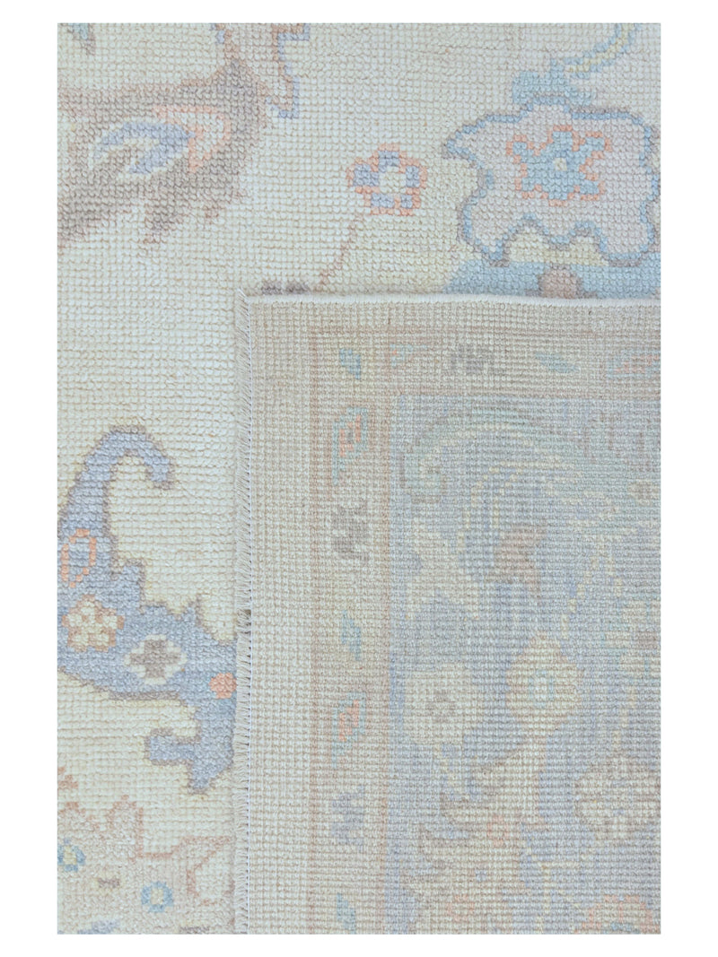 Pacific Ushak 43710 Ivory Lt.Grey Transitional Hand Knotted Rug