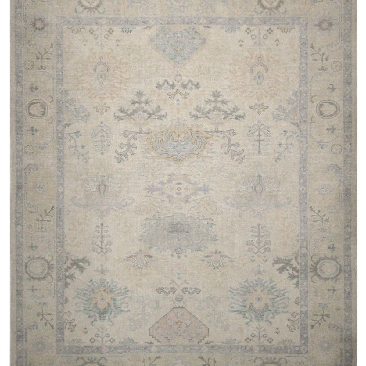 Pacific Ushak 43715 Beige Pistachio Transitional Hand Knotted Rug