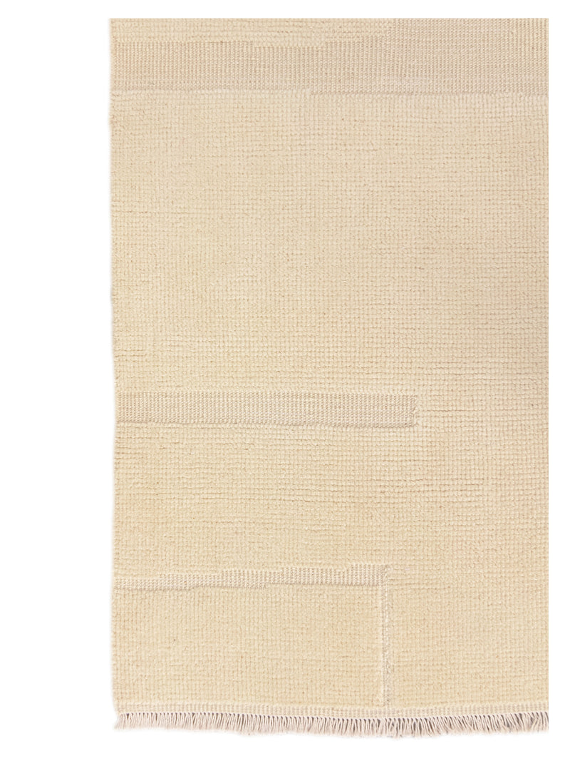 Pacific Moroccan 43717 Ivory Ivory Transitional Hand Knotted Rug