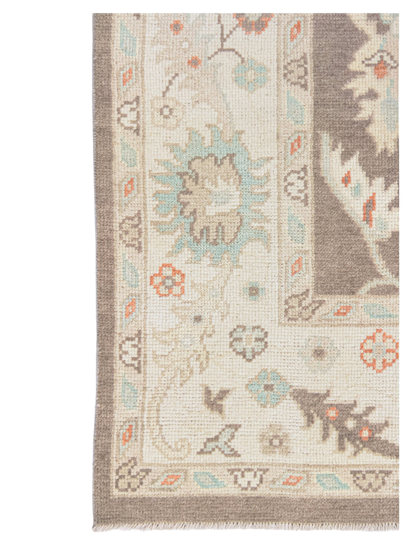 Pacific Ushak 43718 Lt.Brown Ivory Transitional Hand Knotted Rug