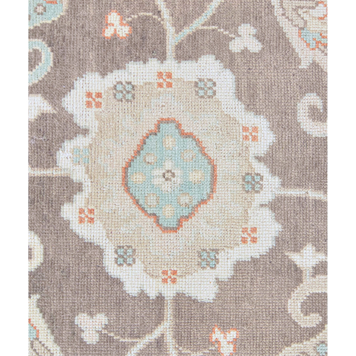 Pacific Ushak 43718 Lt.Brown Ivory Transitional Hand Knotted Rug