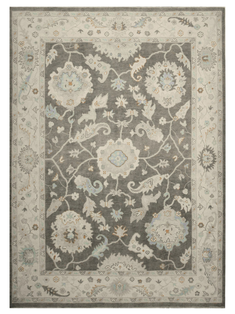 Pacific Ushak 43718 Lt.Brown Ivory Transitional Hand Knotted Rug