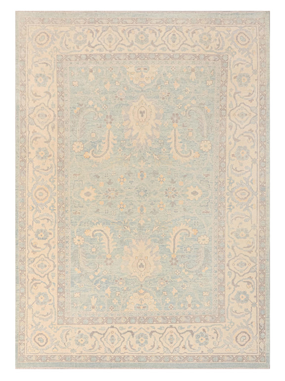 Pacific Ushak  Sky Blue Ivory Transitional