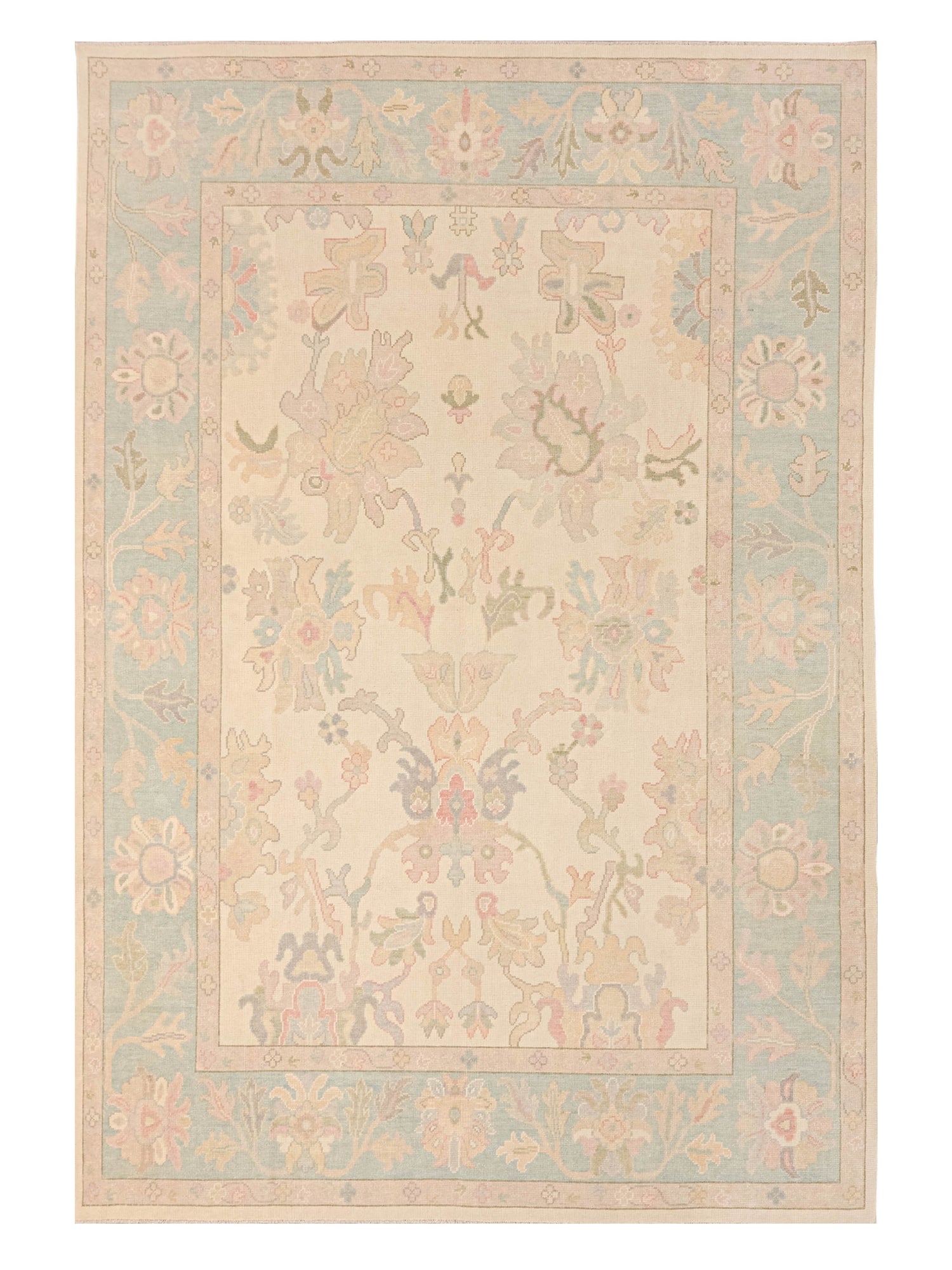 Pacific Ushak  Ivory Sky Blue Transitional