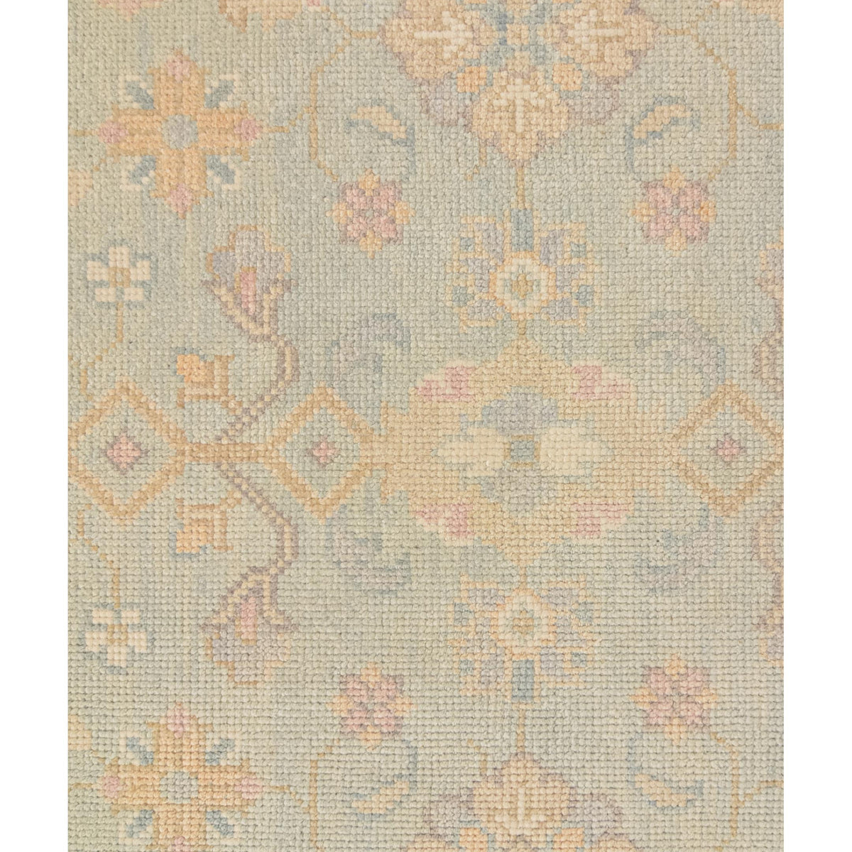 Pacific Ushak 43725 Sky Blue Ivory Transitional Hand Knotted Rug