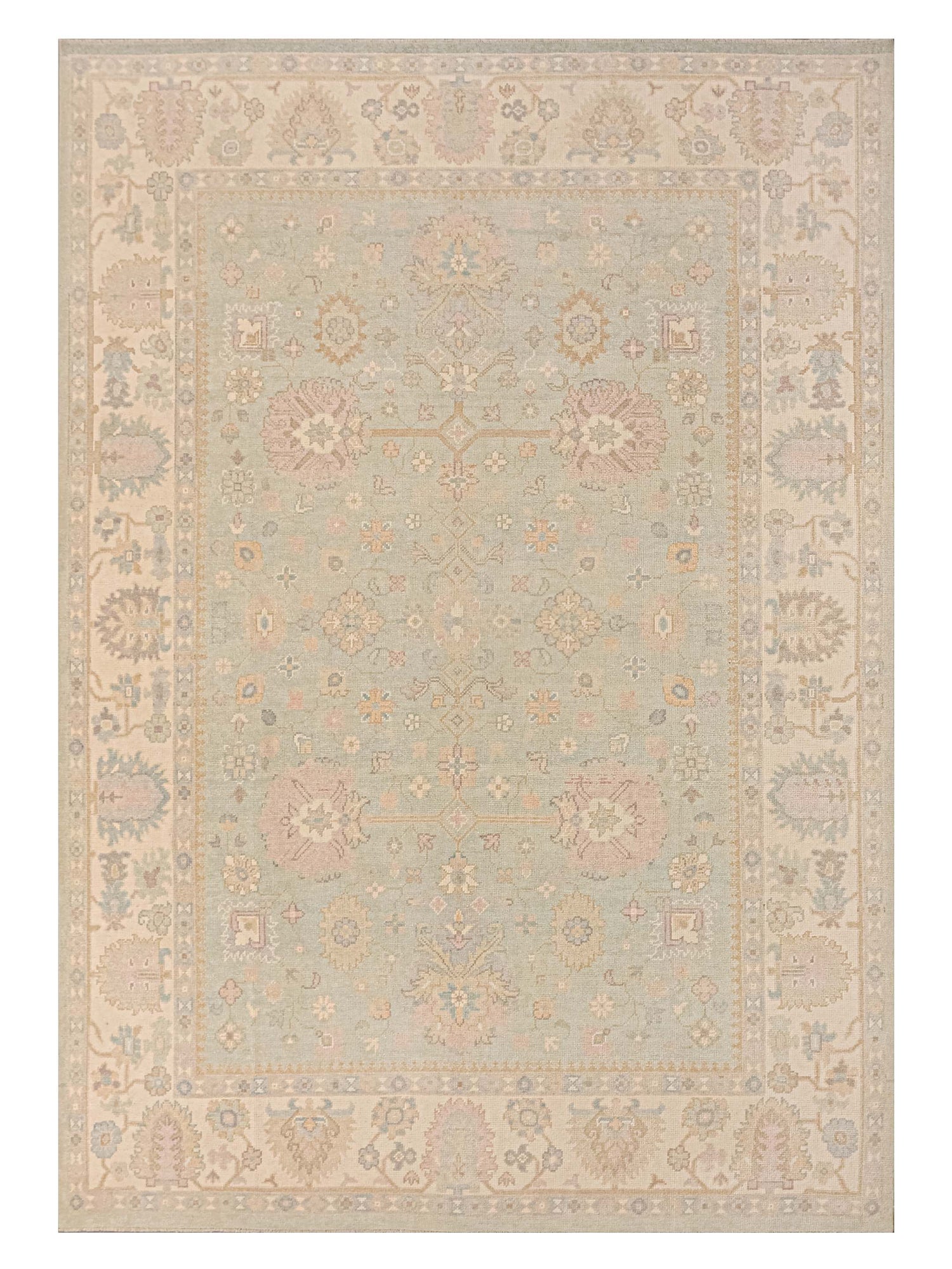Pacific Ushak  Sky Blue Ivory Transitional