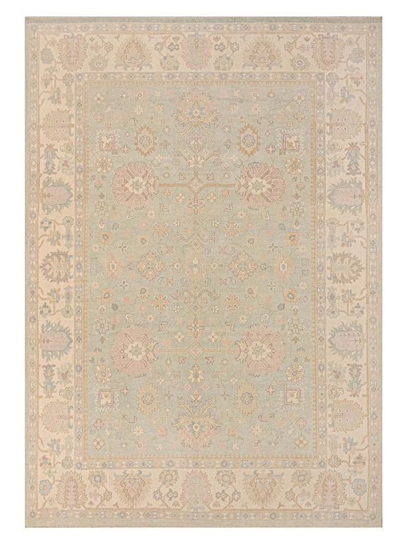 Pacific Ushak  Sky Blue Ivory Transitional
