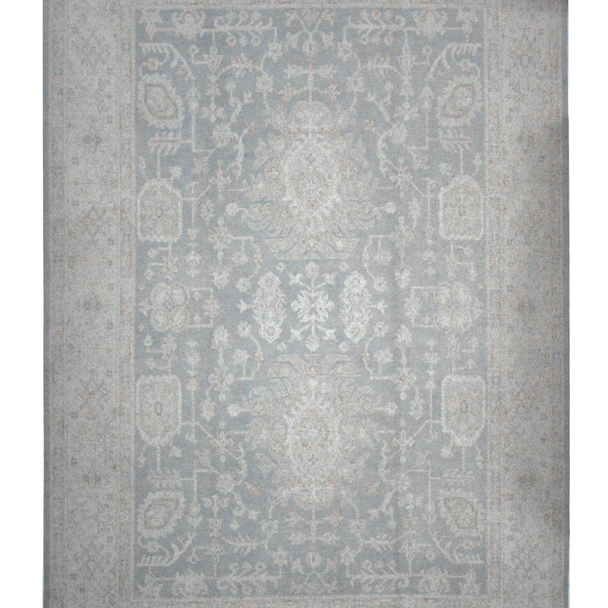 Pacific Ushak 43726 Grey Ivory Transitional Hand Knotted Rug