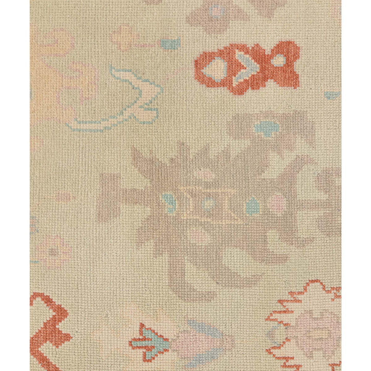 Pacific Ushak 43728 Sea Green Ivory Transitional Hand Knotted Rug