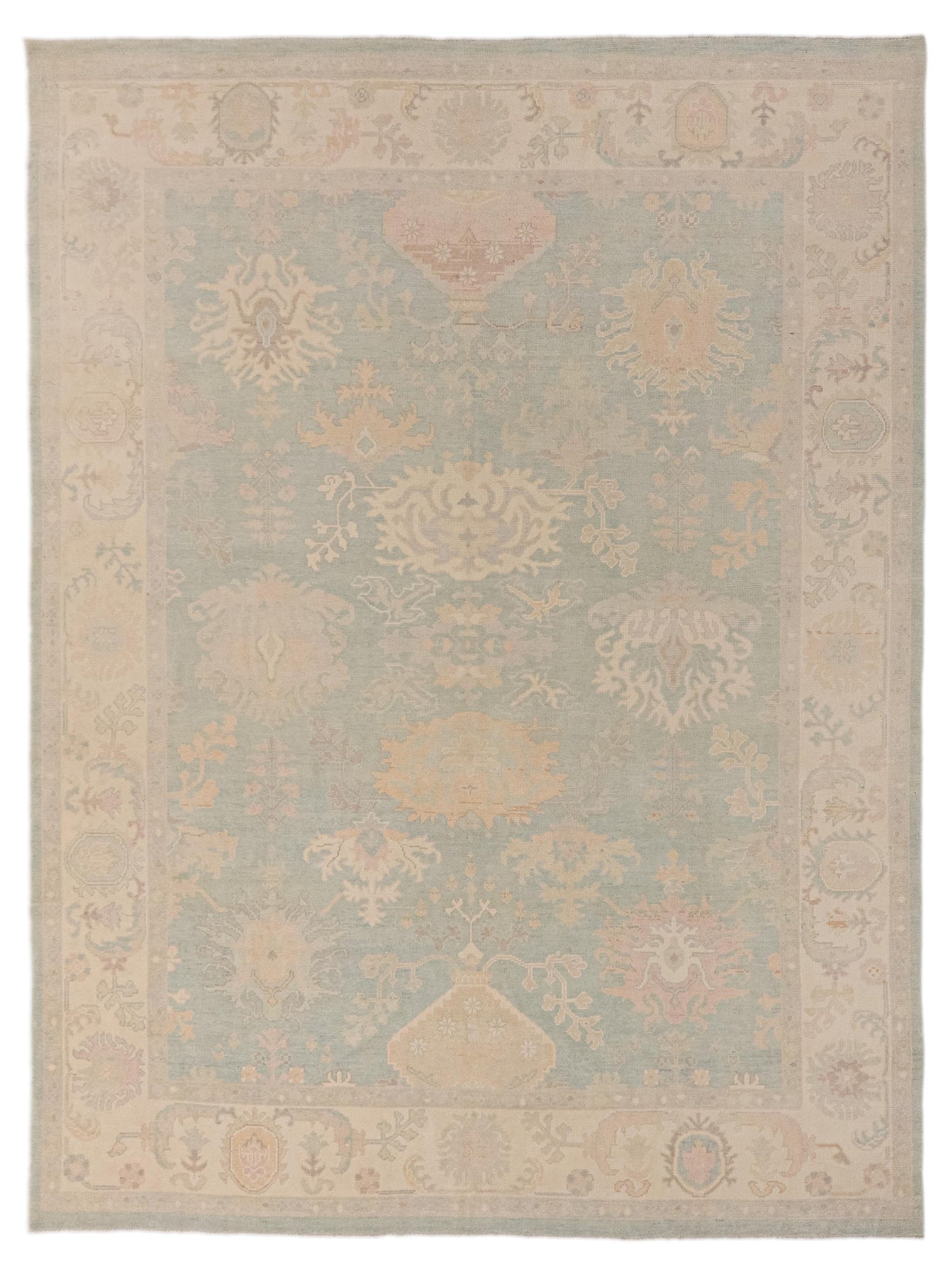 Pacific Ushak  Sky Blue Ivory Transitional