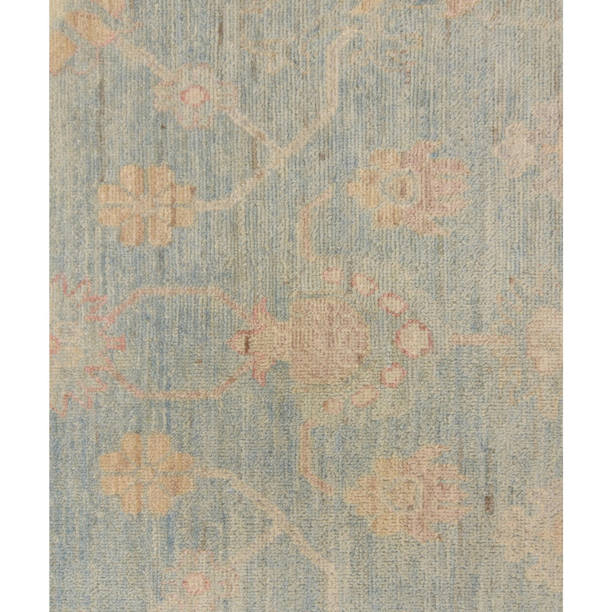 Pacific Ushak Wool Weft 43743 Blue Sky Blue Transitional Hand Knotted Rug