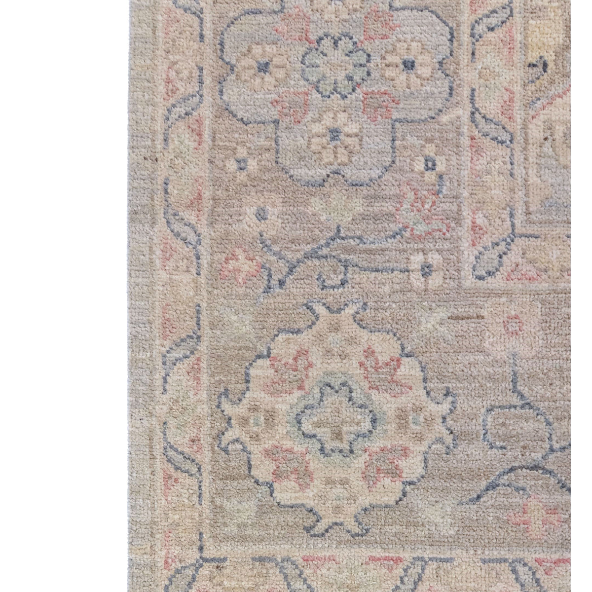 Pacific Ushak Wool Weft 43746 Lt.Grey Grey Transitional Hand Knotted Rug