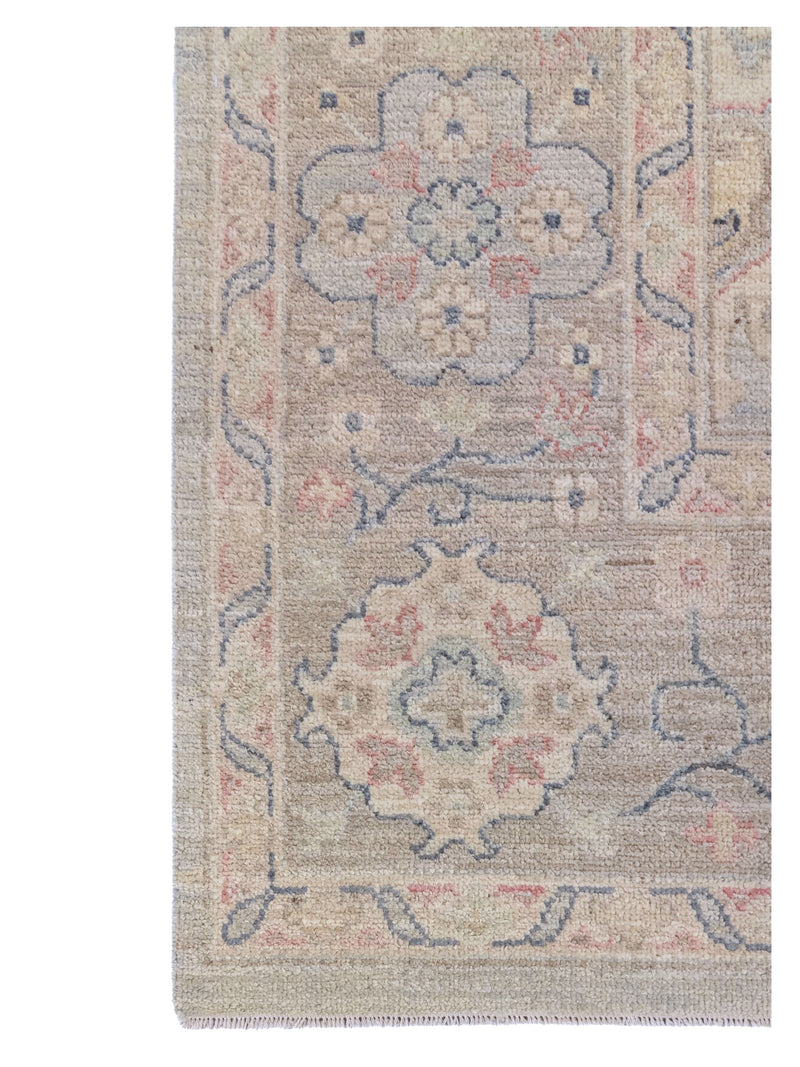 Pacific Ushak Wool Weft 43746 Lt.Grey Grey Transitional Hand Knotted Rug