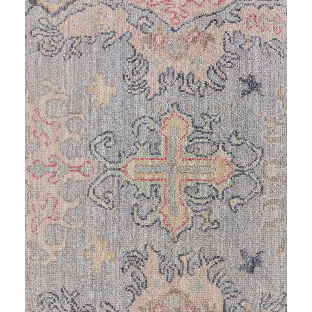 Pacific Ushak Wool Weft 43746 Lt.Grey Grey Transitional Hand Knotted Rug