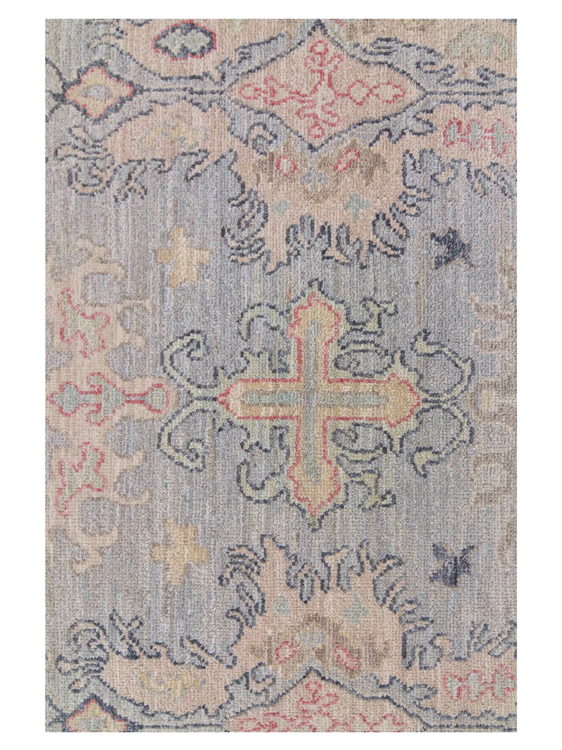 Pacific Ushak Wool Weft 43746 Lt.Grey Grey Transitional Hand Knotted Rug