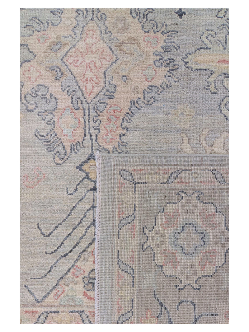 Pacific Ushak Wool Weft 43746 Lt.Grey Grey Transitional Hand Knotted Rug