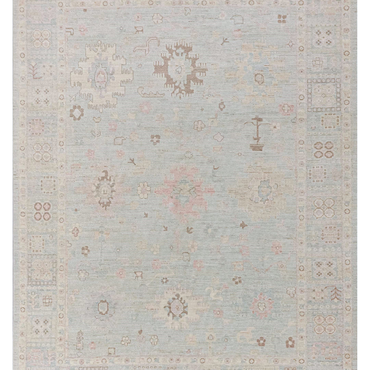 Pacific Ushak Wool Weft  Sky Blue Sky Blue Transitional