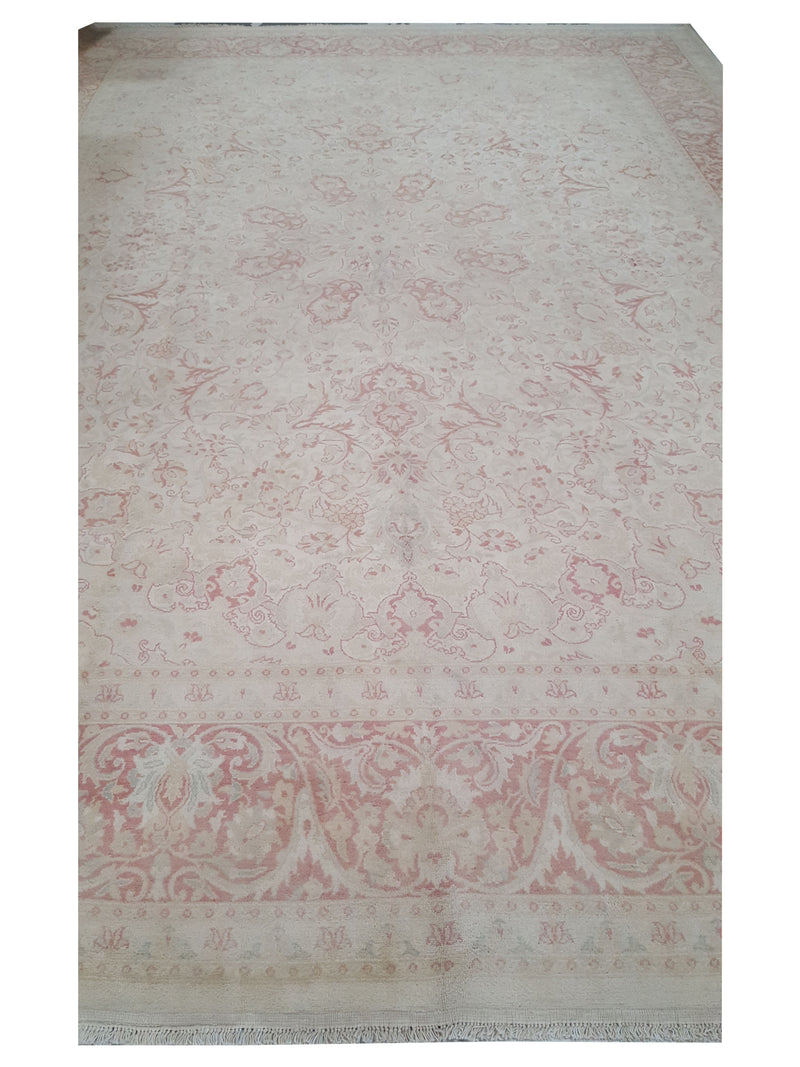 Pacific Classic 43751 Ivory Tan Transitional Hand Knotted Rug