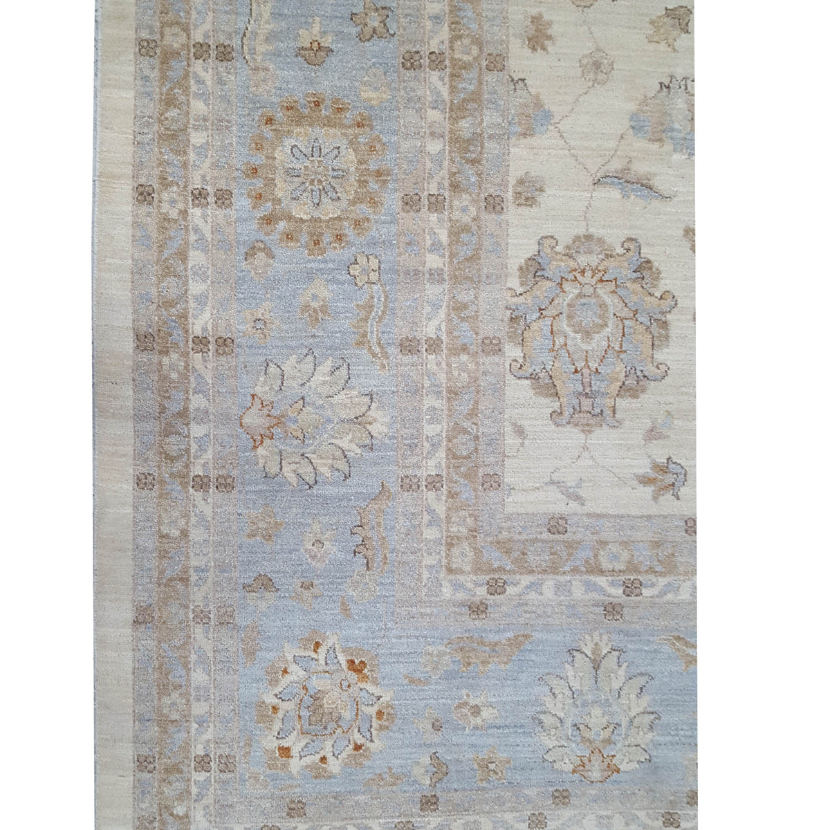 Pacific Ziegler 43752 Ivory Blue Transitional Hand Knotted Rug