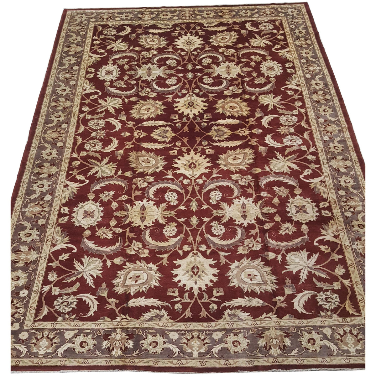 Pacific Ziegler 43756 Red Brown Traditional Hand Knotted Rug
