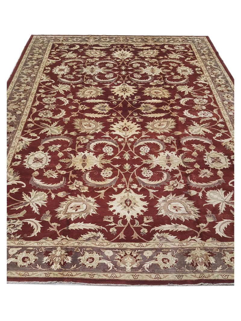 Pacific Ziegler 43756 Red Brown Traditional Hand Knotted Rug