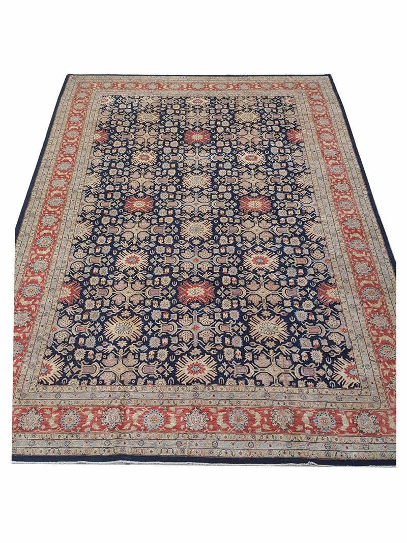 Pacific Ziegler 43757 Indigo Coral Traditional Hand Knotted Rug