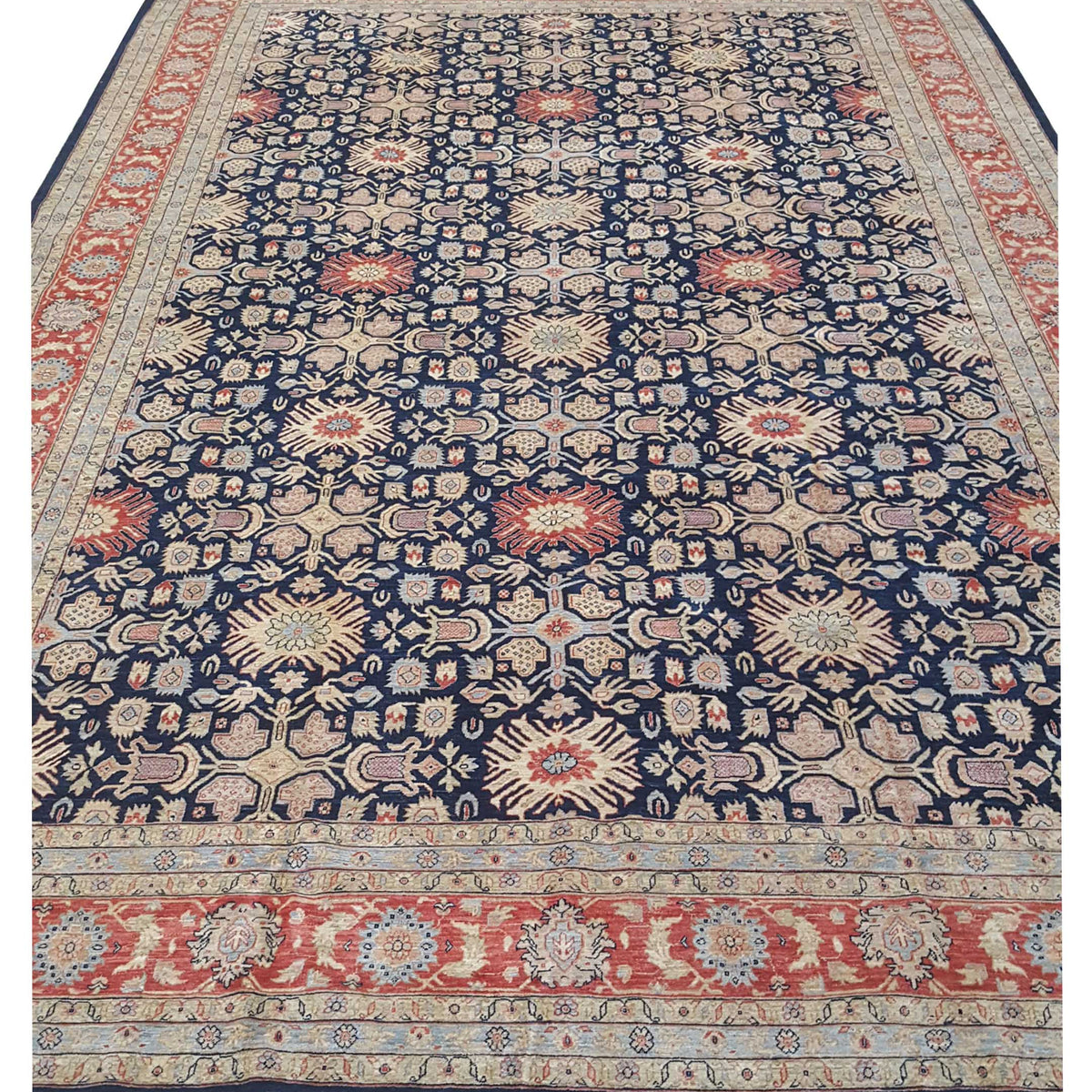 Pacific Ziegler 43757 Indigo Coral Traditional Hand Knotted Rug