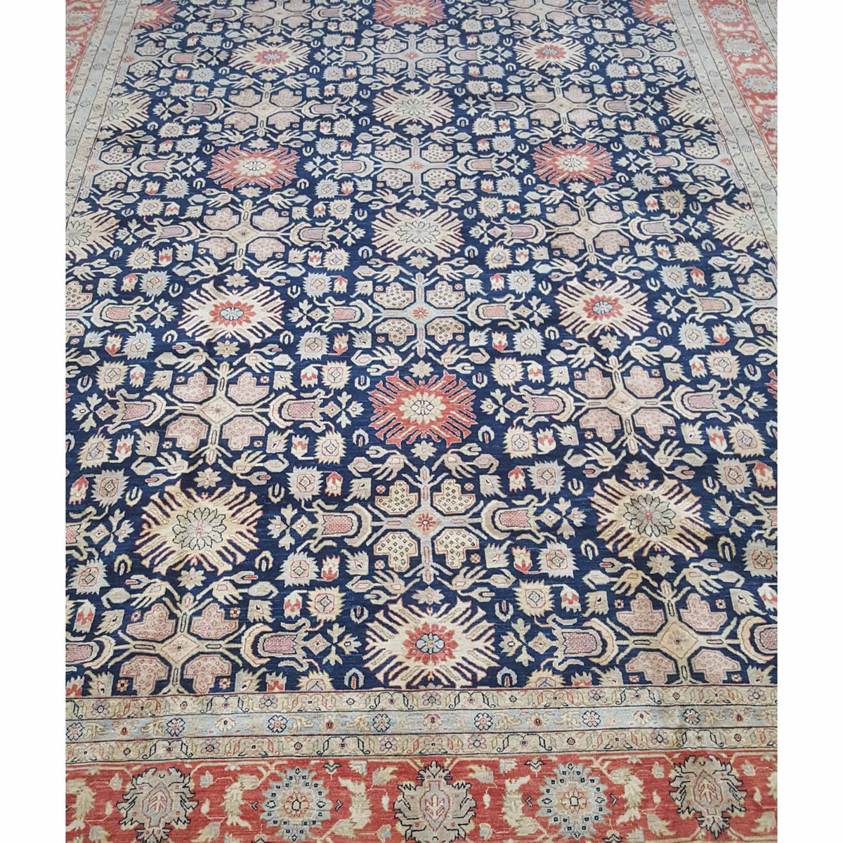 Pacific Ziegler 43757 Indigo Coral Traditional Hand Knotted Rug