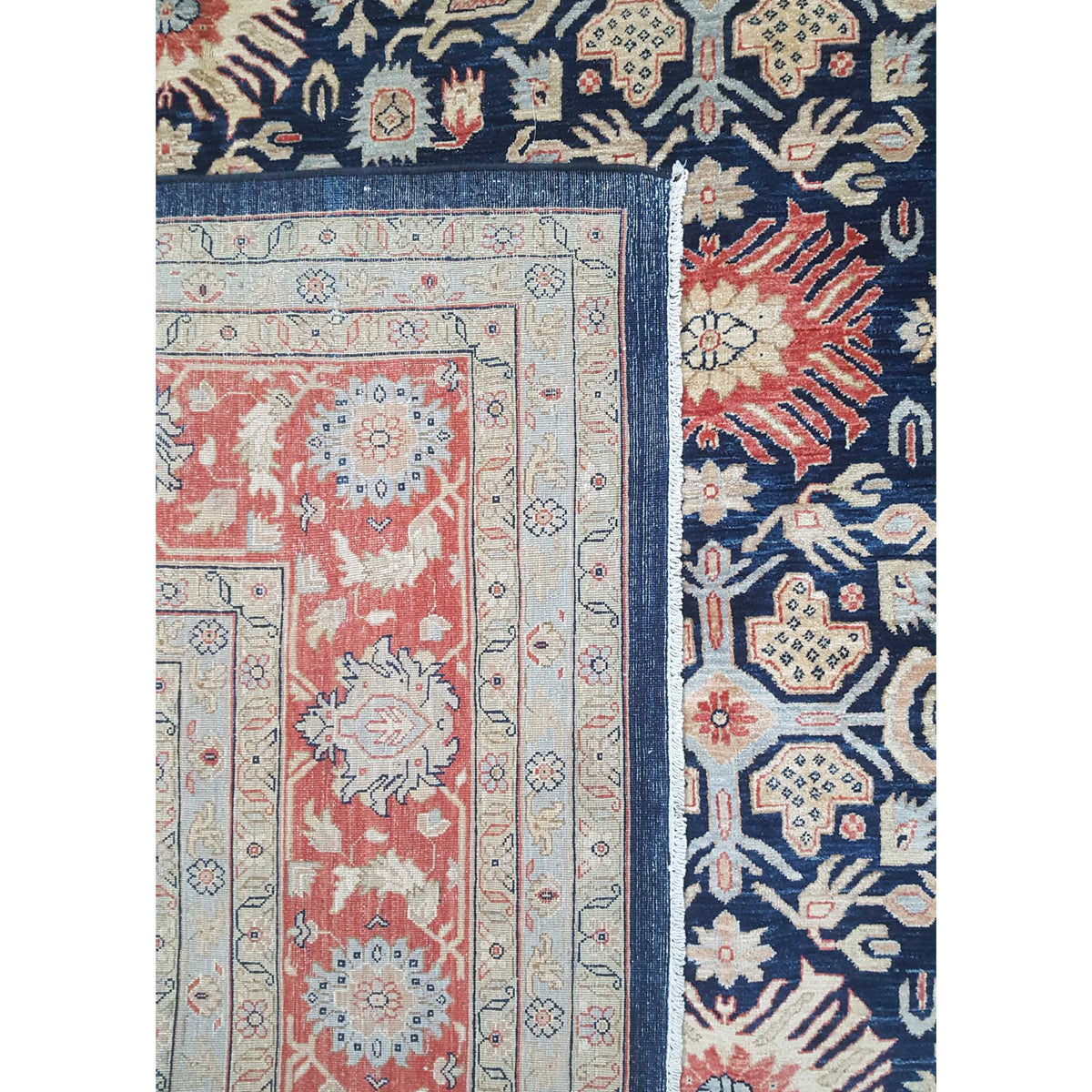 Pacific Ziegler 43757 Indigo Coral Traditional Hand Knotted Rug