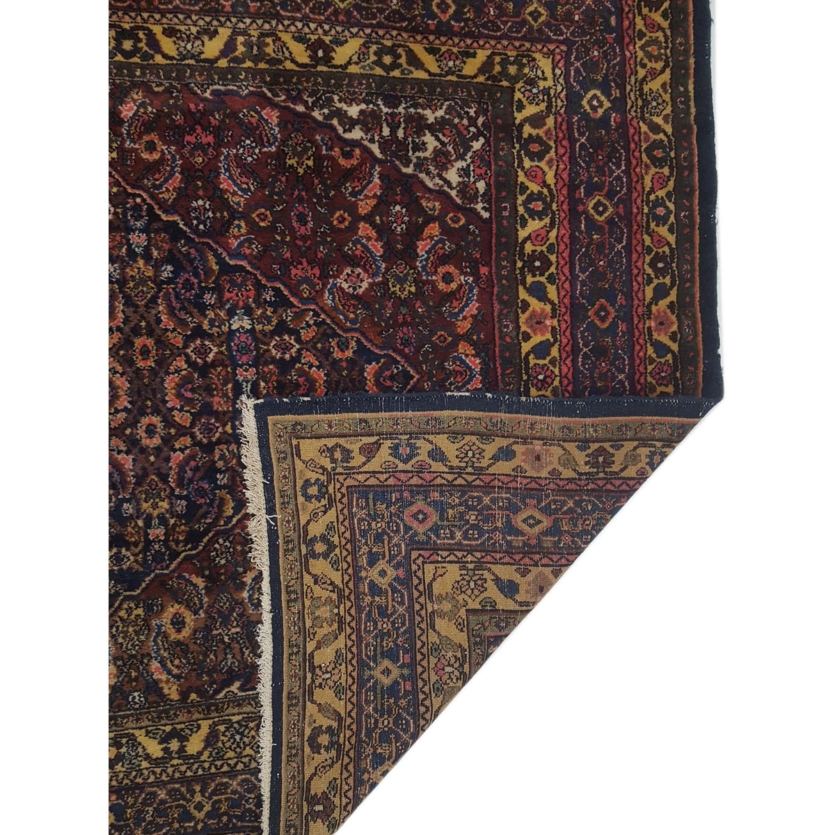 Fasa Antique Bibikabad 43764 Navy Rust Antique Rug