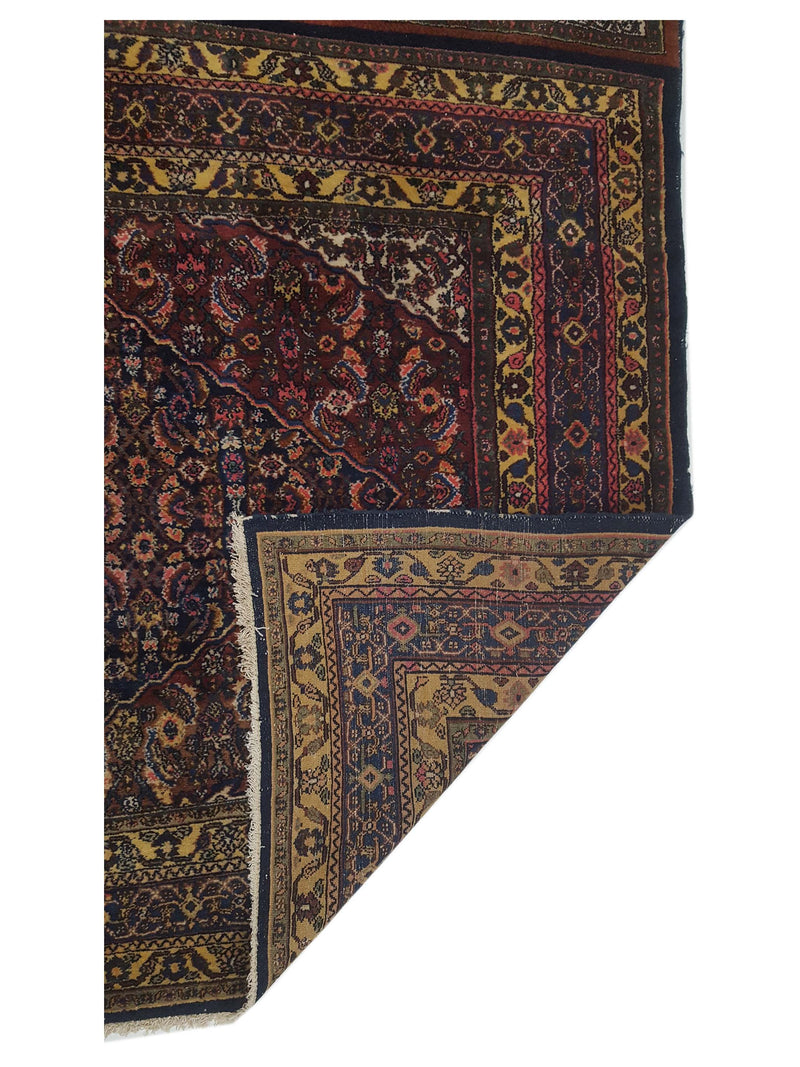 Fasa Antique Bibikabad 43764 Navy Rust Traditional Antique Rug