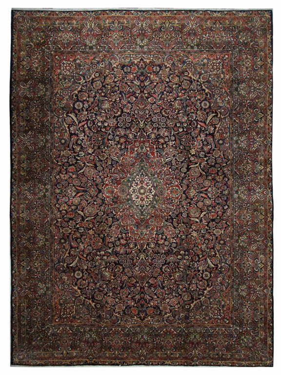 Fasa Sarouk  Navy Rust Traditional