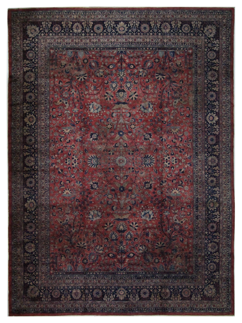 Fasa Kashan Indo  Rust Blue Traditional