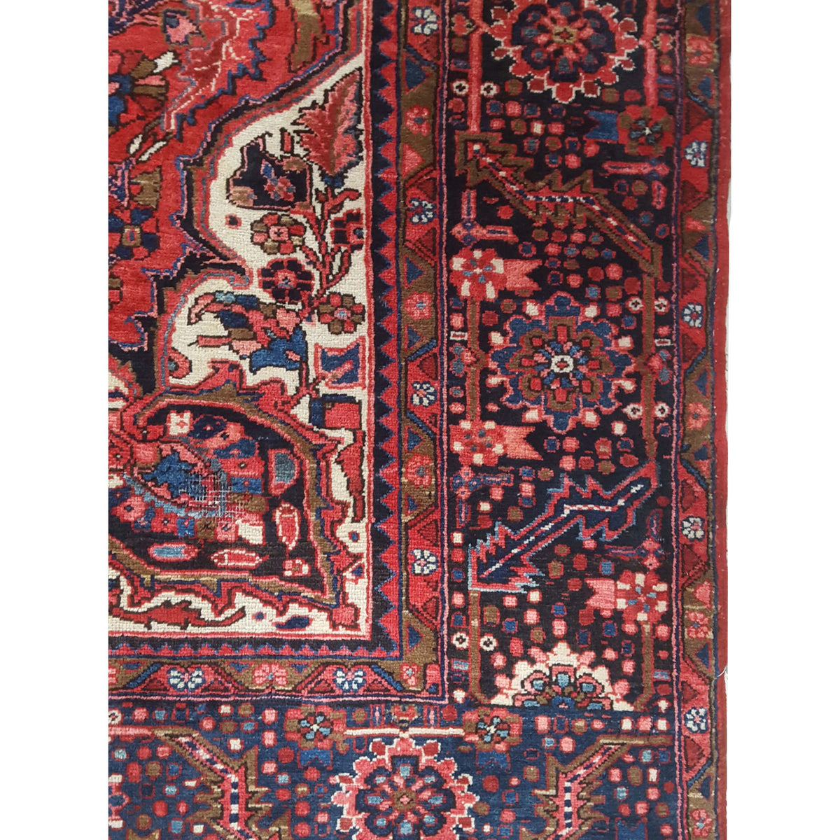 Pacific Heriz 43768 Rust Blue Traditional Hand Knotted Rug