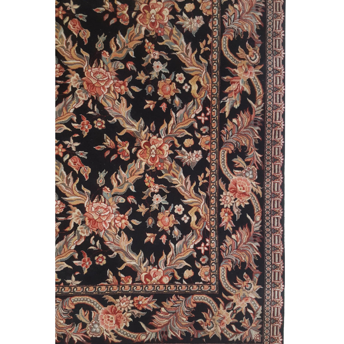 Pacific Classic 43769 Black Red Traditional Hand Knotted Rug