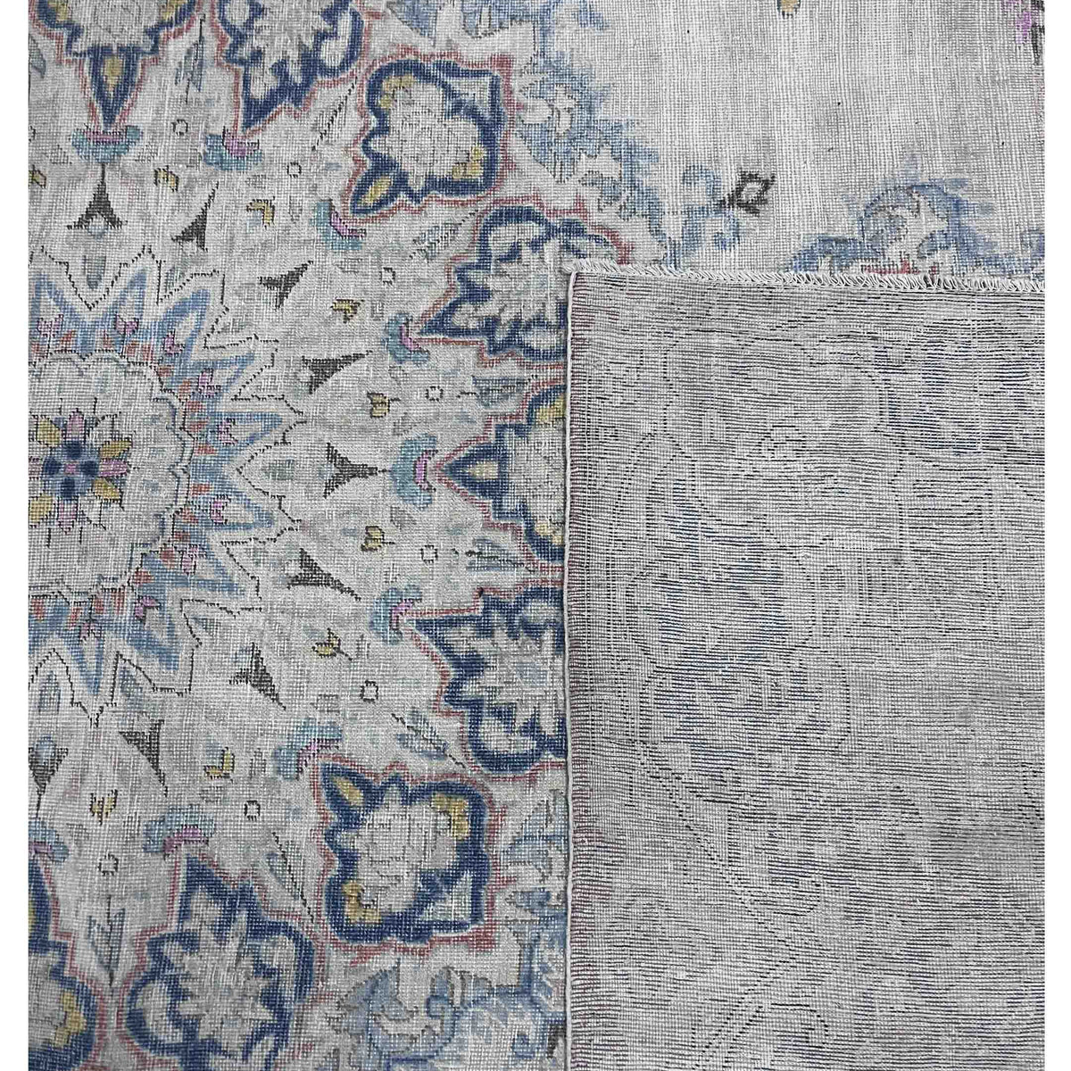 Pacific Vintage Artisan 43773 Beige Blue Vintage Hand Knotted Rug