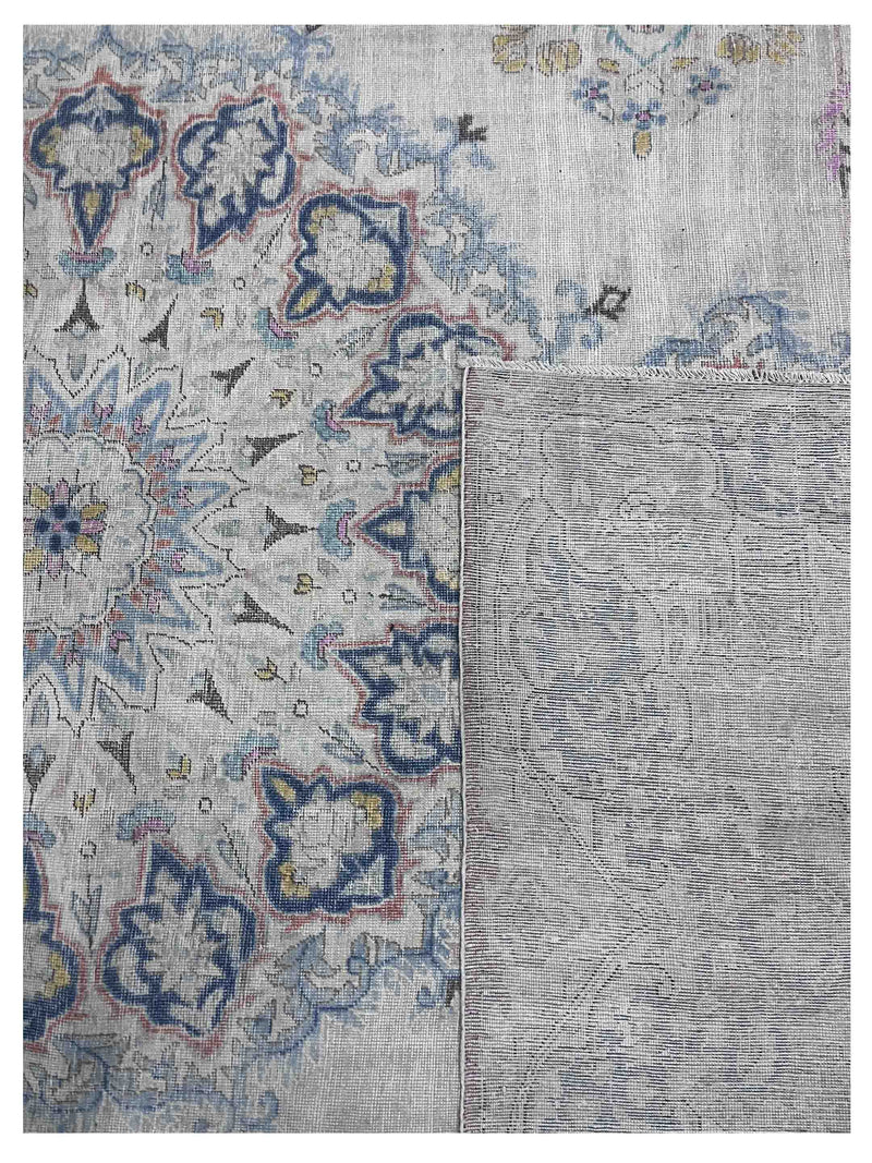 Pacific Vintage Artisan 43773 Beige Blue Vintage Hand Knotted Rug
