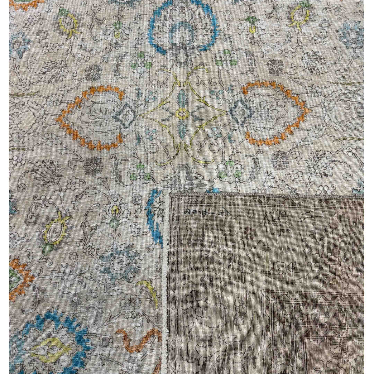 Pacific Vintage Artisan 43780 Beige Multi Vintage Hand Knotted Rug