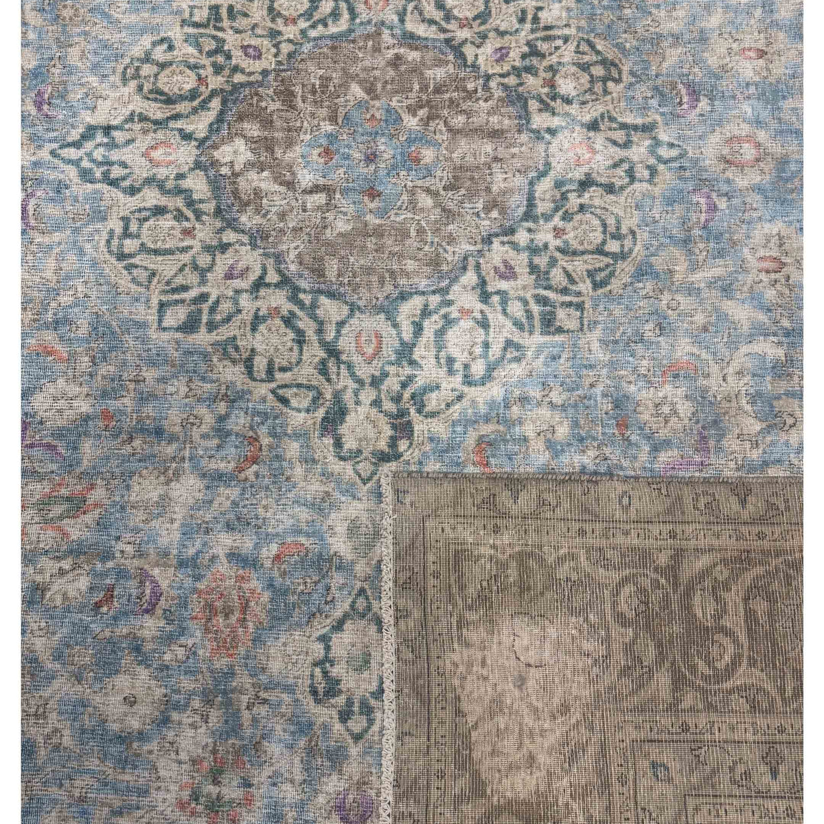 Pacific Vintage Artisan 43784 Beige Multi Vintage Hand Knotted Rug