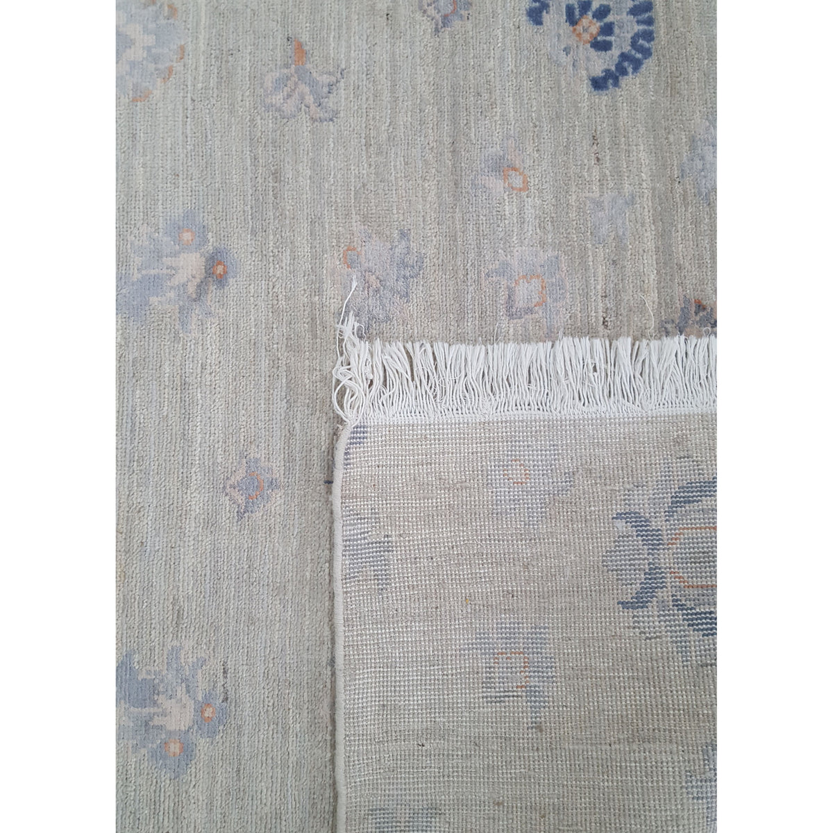 Pacific Ziegler Silk Route 43786 Ivory Navy Transitional Hand Knotted Rug