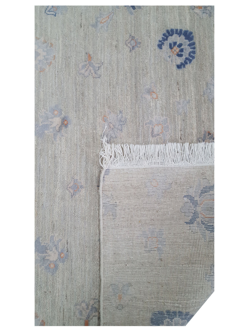 Pacific Ziegler Silk Route 43786 Ivory Navy Transitional Hand Knotted Rug