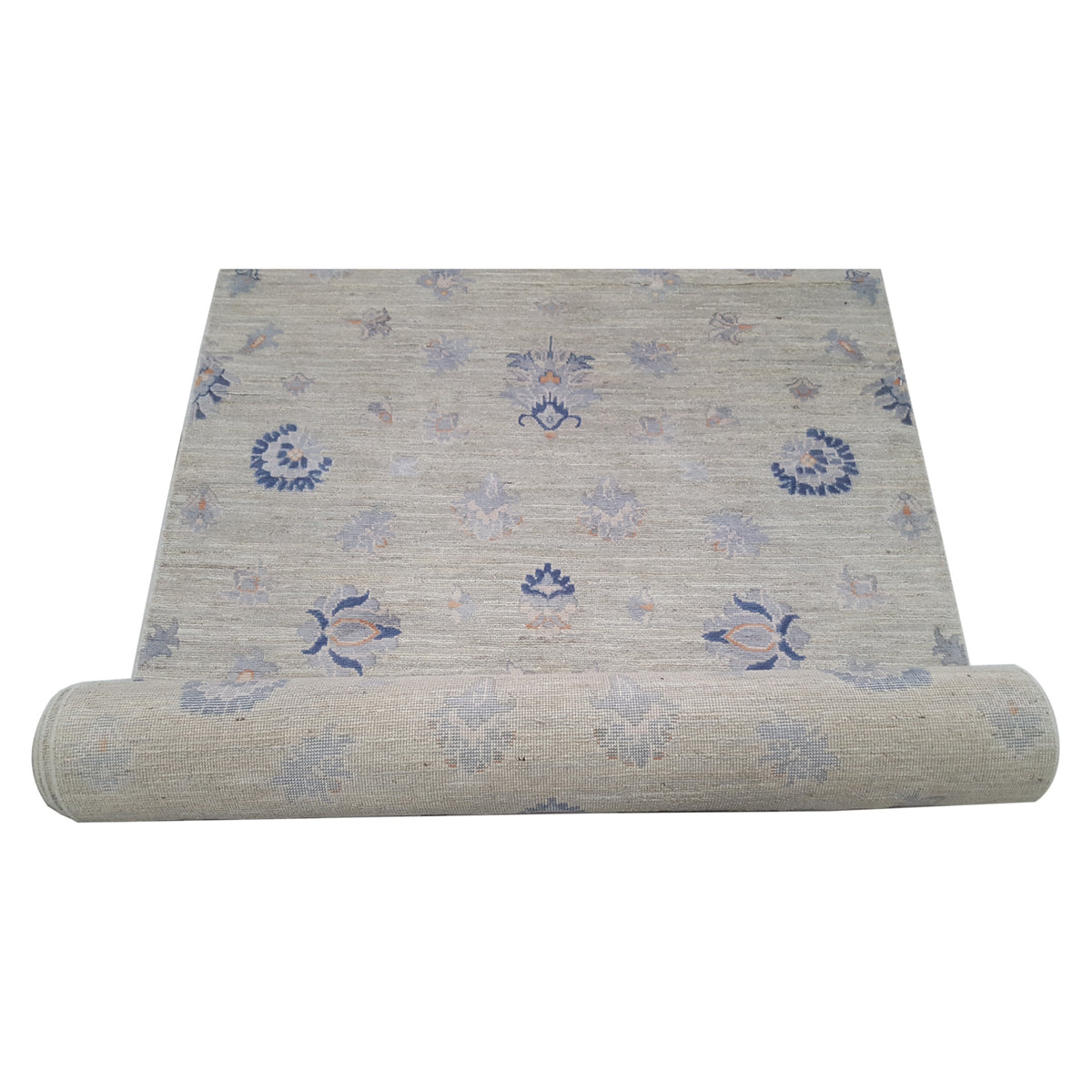 Pacific Ziegler Silk Route 43786 Ivory Navy Transitional Hand Knotted Rug
